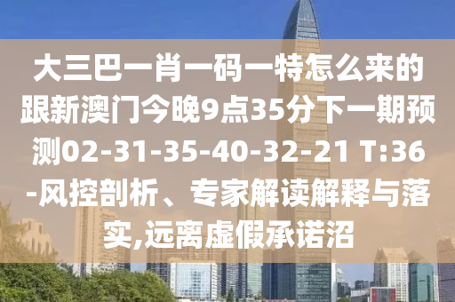 大三巴一肖一碼一特怎么來的跟新澳門今晚9點35分下一期預(yù)測02-31-35-40-32-21 T:36-風(fēng)控剖析、專家解讀解釋與落實,遠離虛假承諾沼
